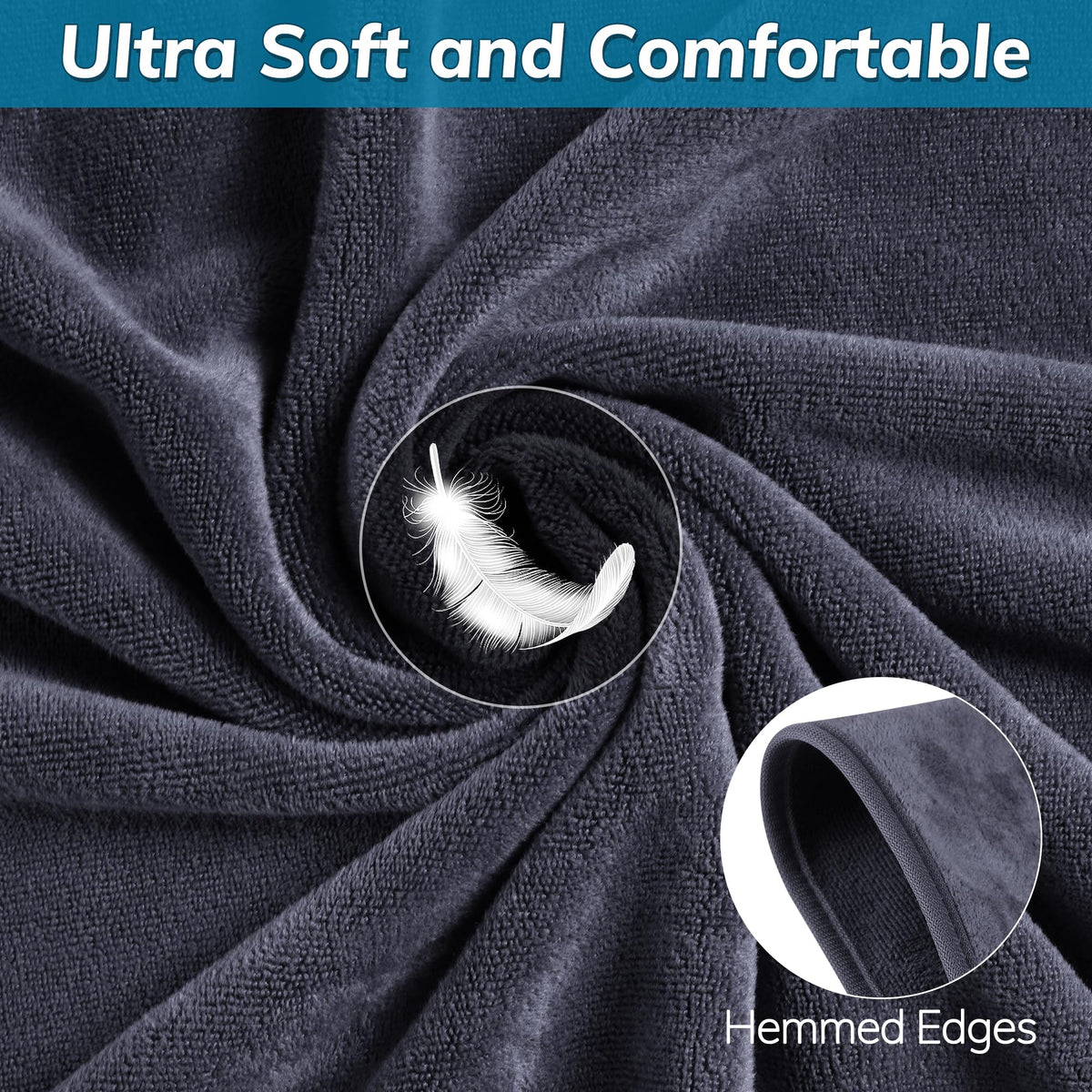 Extra Large Bath Sheets & Towels for Adults - 100x200cm