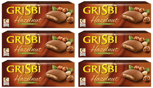 Grisb? 6x Vicenzi Grisbi Hazelnut Cream Biscuits Cookies 150g