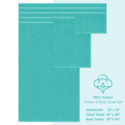 American Soft Linen Premium, Luxury Hotel & Spa, 6 Piece Towel Set, Turkish Cotton for Maximum Softness and Absorbency, Worth $78.95