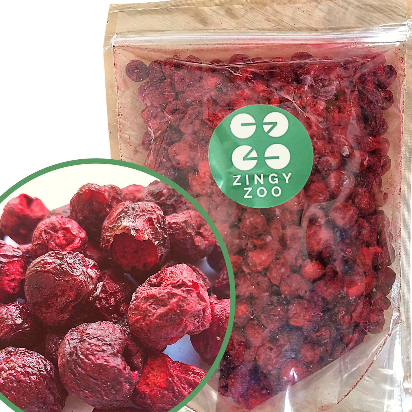 Dried Cherries | XXL 500g Pure Freeze Dried Fruit No Added Sugar | Dried Sour Cherries Freeze-Dried | Fresh Dehdrated Frozen Cherries to Fruit Snack |