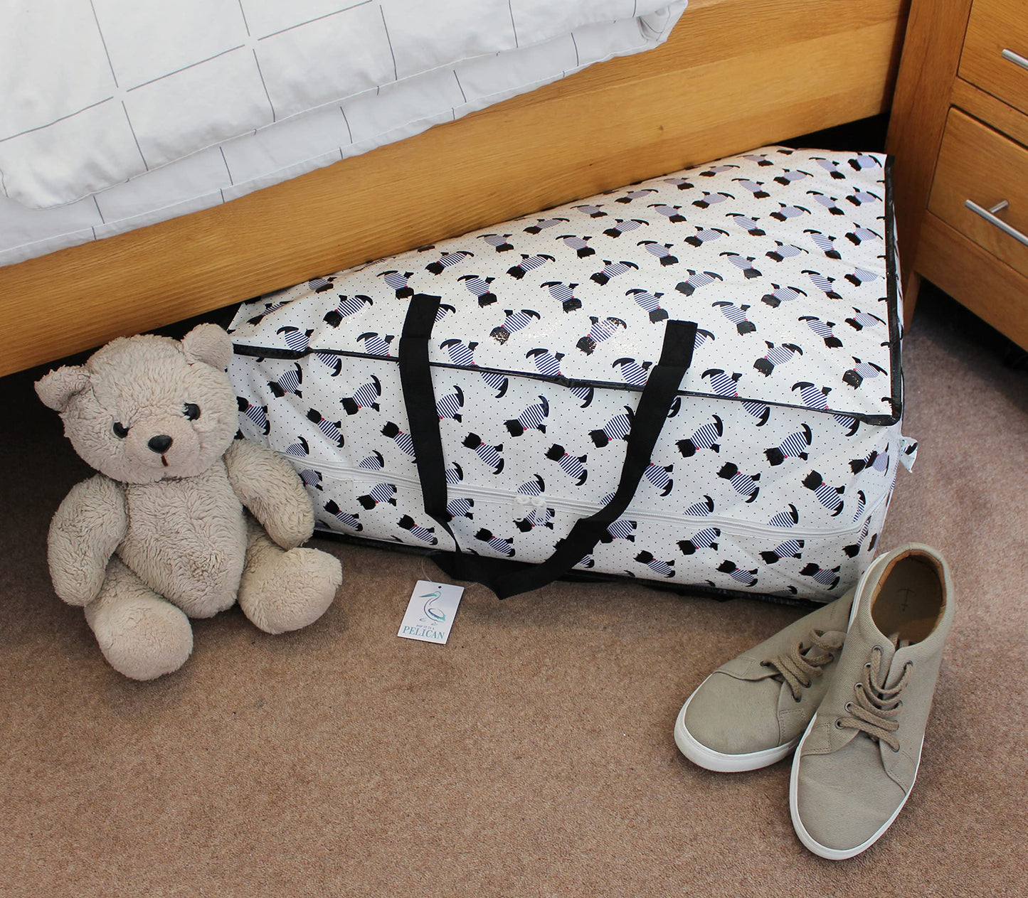 Storage Bags, 65 ltr 2x Pack, Scotty Scottie Dogs Print