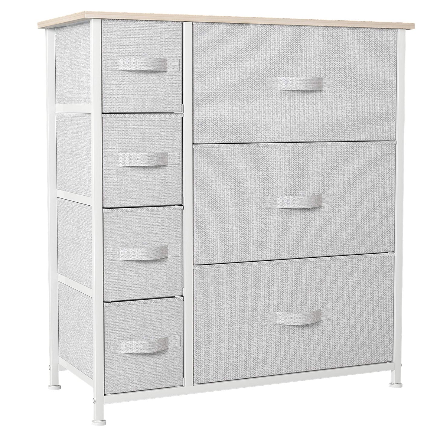 YITAHOME Chest of Drawers, Non-Woven Fabric 7-Drawer Storage Organizer Unit for Bedroom Living Room Closet, Sturdy Steel Frame, Easy Pull Fabric Bins