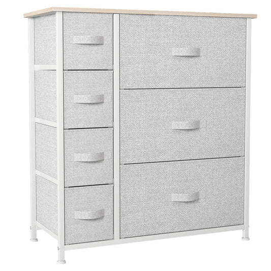 YITAHOME Chest of Drawers, Non-Woven Fabric 7-Drawer Storage Organizer Unit for Bedroom Living Room Closet, Sturdy Steel Frame, Easy Pull Fabric Bins