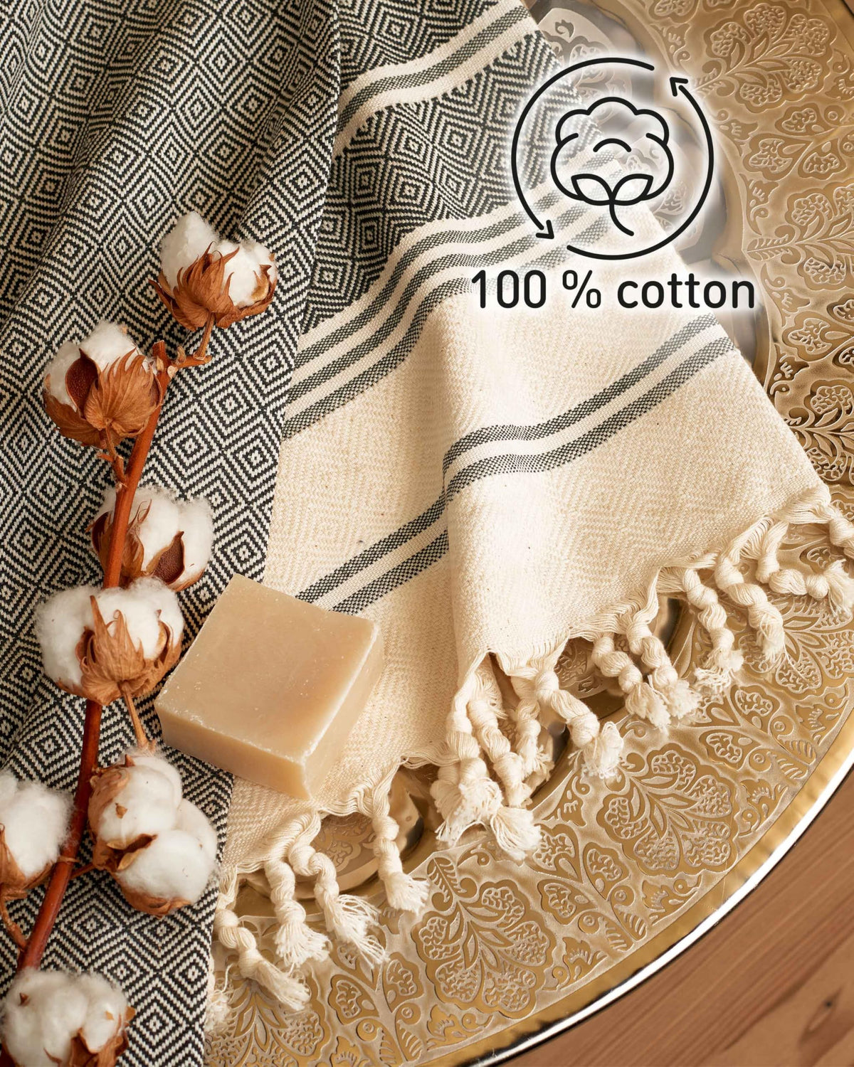 Fit-Flip Hammam Beach towel XXL made from 100% cotton