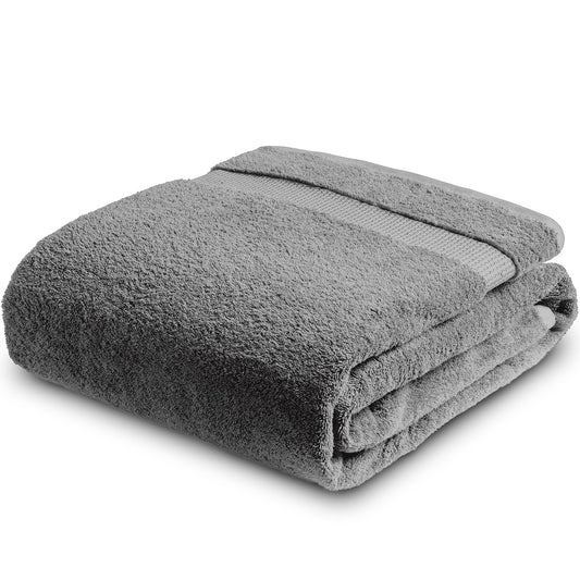 Towelogy? 100% Egyptian Cotton Super Jumbo Bath Sheet 100x180cm Spa Body Wrap Extra Large Bath Towel Hotel Quality Machine Washable (Grey Charcoal, 1)