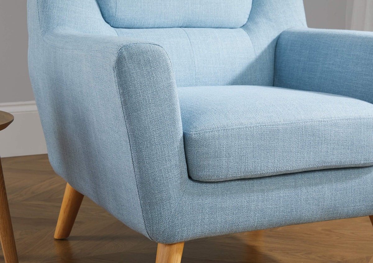 Birlea Lambeth Chair - Fabric, Duck Egg Blue