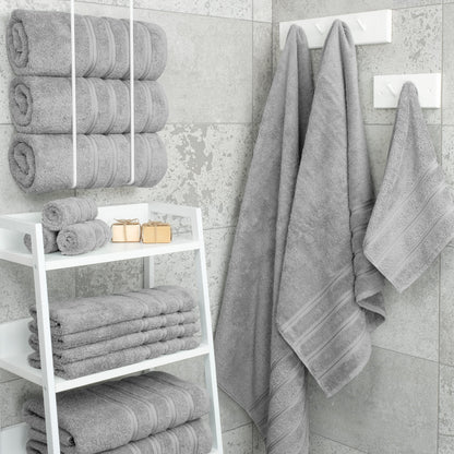 American Soft Linen Luxury 4 Piece Bath Towel Set, 600 GSM 100% Cotton Turkish Bath Towels for Bathroom, 27x54 in Large Bathroom Shower Towels