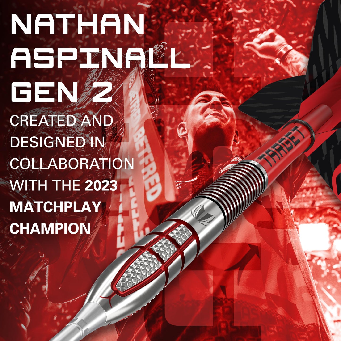 TARGET Darts Nathan Aspinall Gen 2 24G 95% Tungsten Swiss Point Steel Tip Darts Set