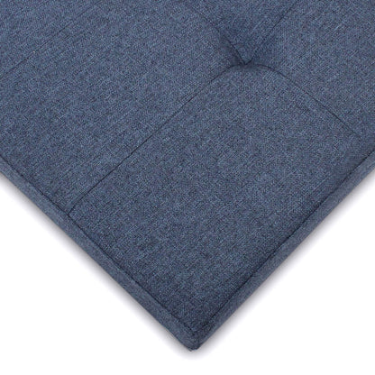 BRIAN & DANY Folding Linen Storage Boxes Footstool Ottoman, Foot Rest Stool, Foldable Seat Bench Footrest - Navy Blue, 76 x 38 x 38 cm