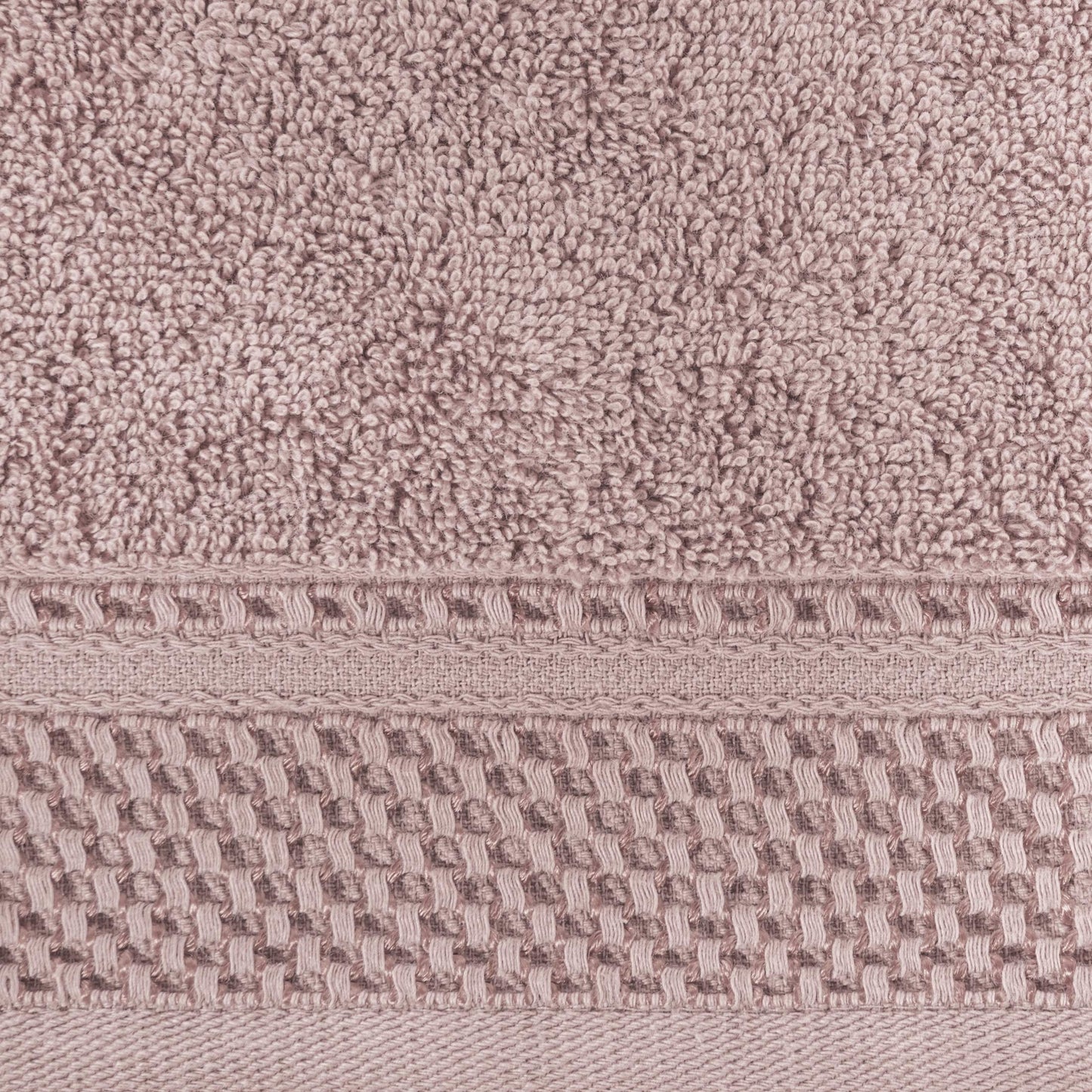 Eurofirany Carlo Bath Towel Set Hand Towel Sauna Towel Pattern - Absorbent, 100% Cotton 580g/m, Pack of 3 and 6, Light Pink, 50 x 90 cm, 6