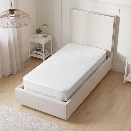Starlight Beds Cooltouch Hybrid European Small Single Mattress  Memory Foam Mattress with Springs, Maximum Value, 18cm Deep, Plush, White,(80cm x