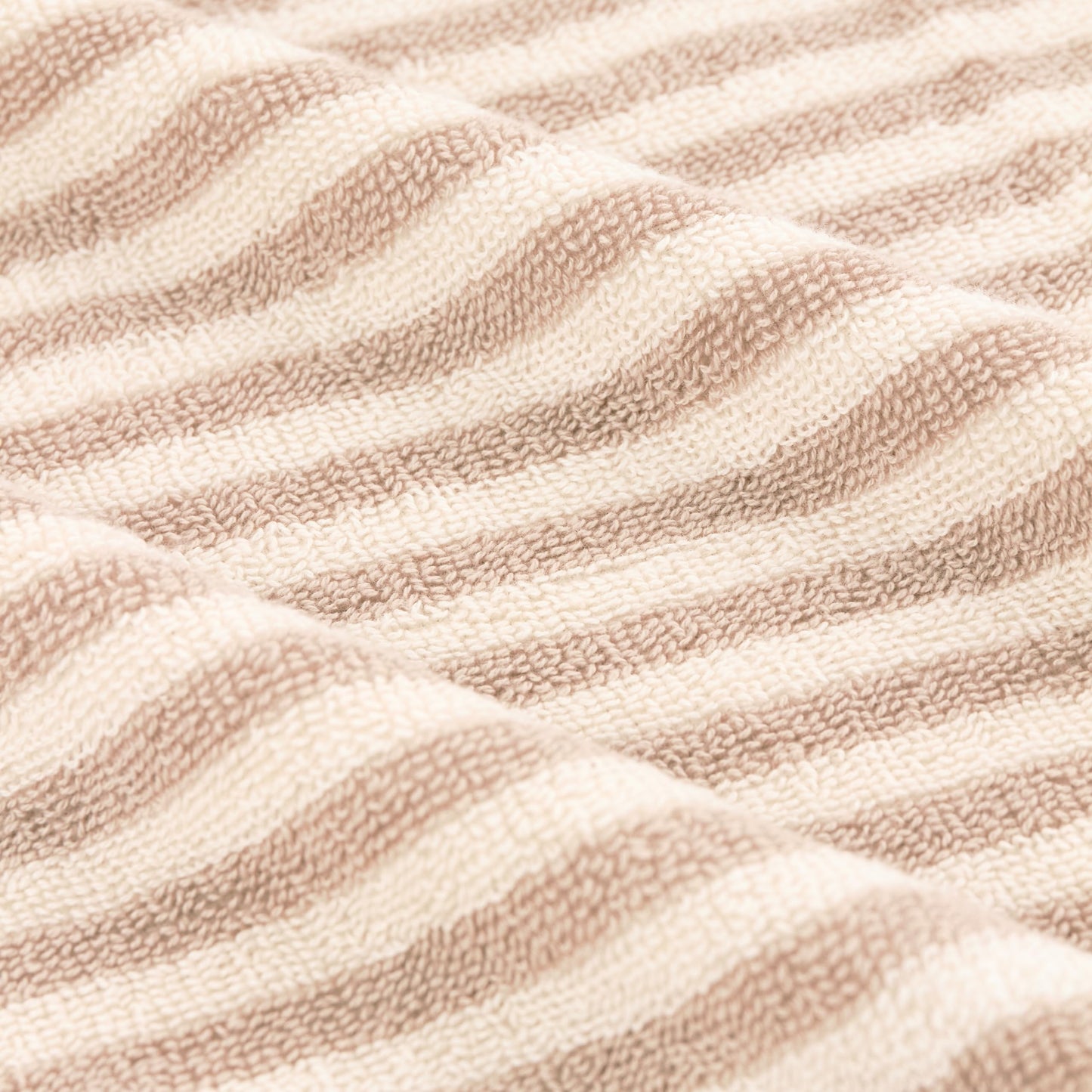 Yard Hebden Striped Cotton Terry Bath Towel (Natural, 70 x 130 cm)
