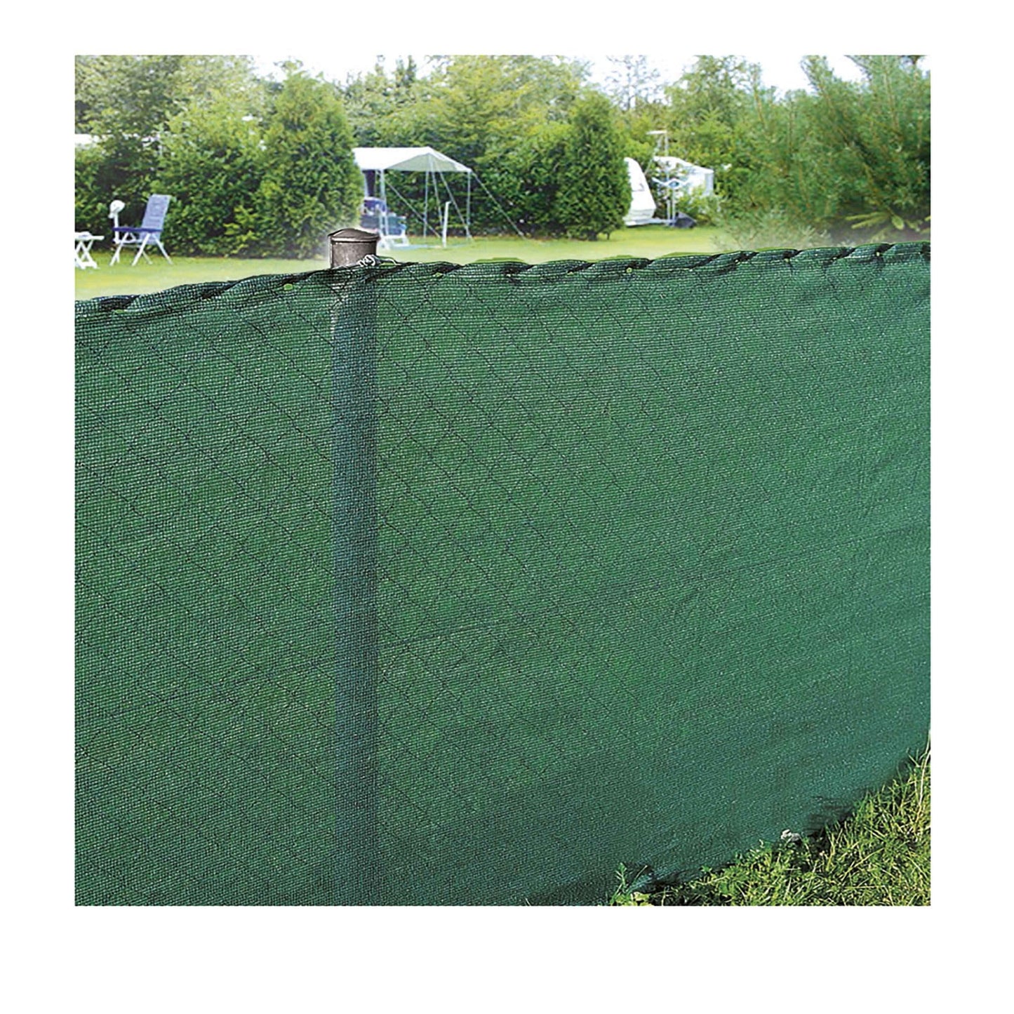 WerkaPro 10589 Green Privacy Screen - 220 g/m? - 10 x 2 m Roll - Polyethylene