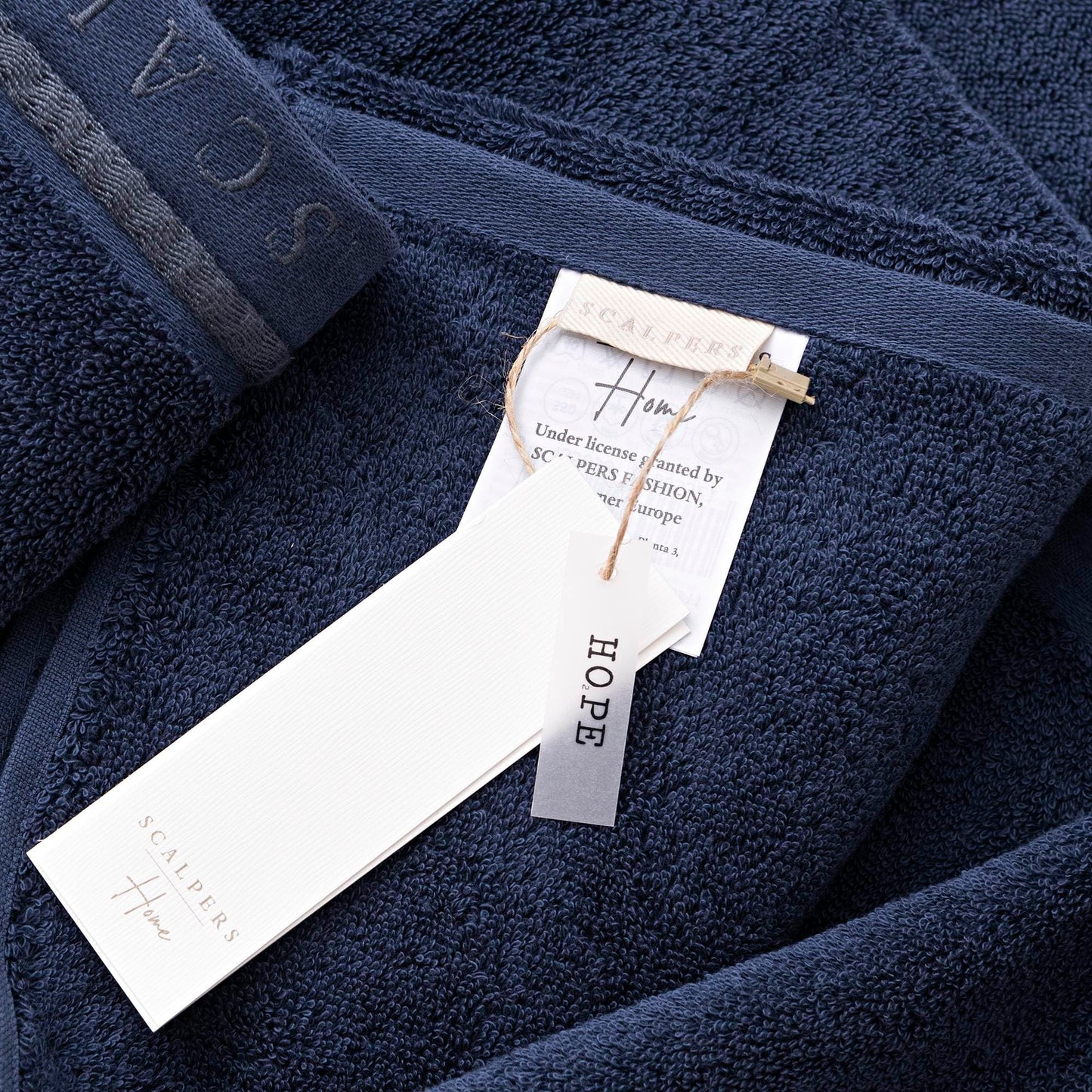 Scalpers Set Bath Towels (Vanity 30 x 50 cm + Hands 50 x 90 cm + Bath 70 x 140 cm) 450GSM Cotton Blue with Grey Home