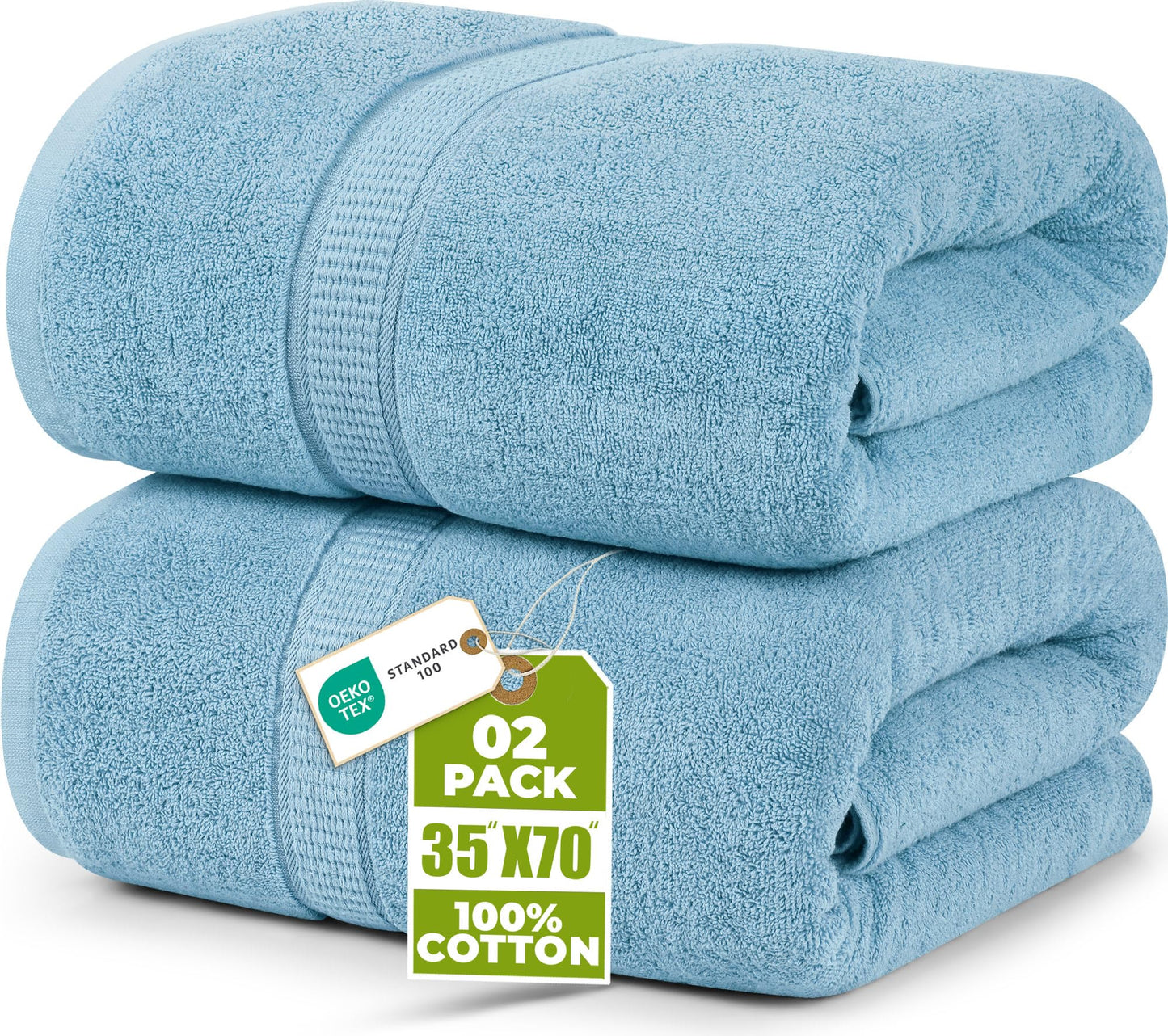Utopia Towels - Premium Jumbo Bath Sheet (90 x 180 cm, 2 Pack) - 100% Ring Spun Cotton Highly Absorbent and Quick Dry Extra Large Bath Sheet