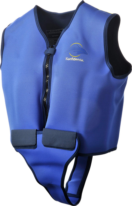 Konfidence Adult Swim Jacket - Blue/Yellow (38-42" Chest)
