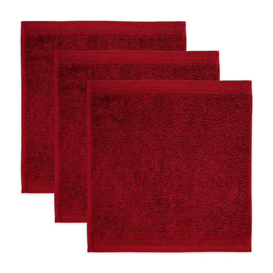 M?ve 3er set Superwuschel soap cloth 30 x 30 cm made of 100% cotton, ruby