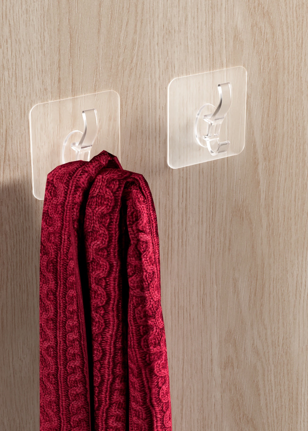 Pack of 10 Adhesive Waterproof Hooks