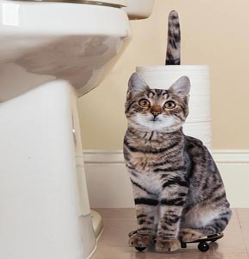 Cat Design Toilet Paper Holder