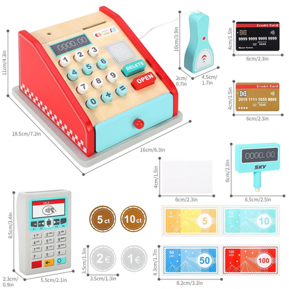 SOKA CASH REGISTER-RED & MINT 0000475