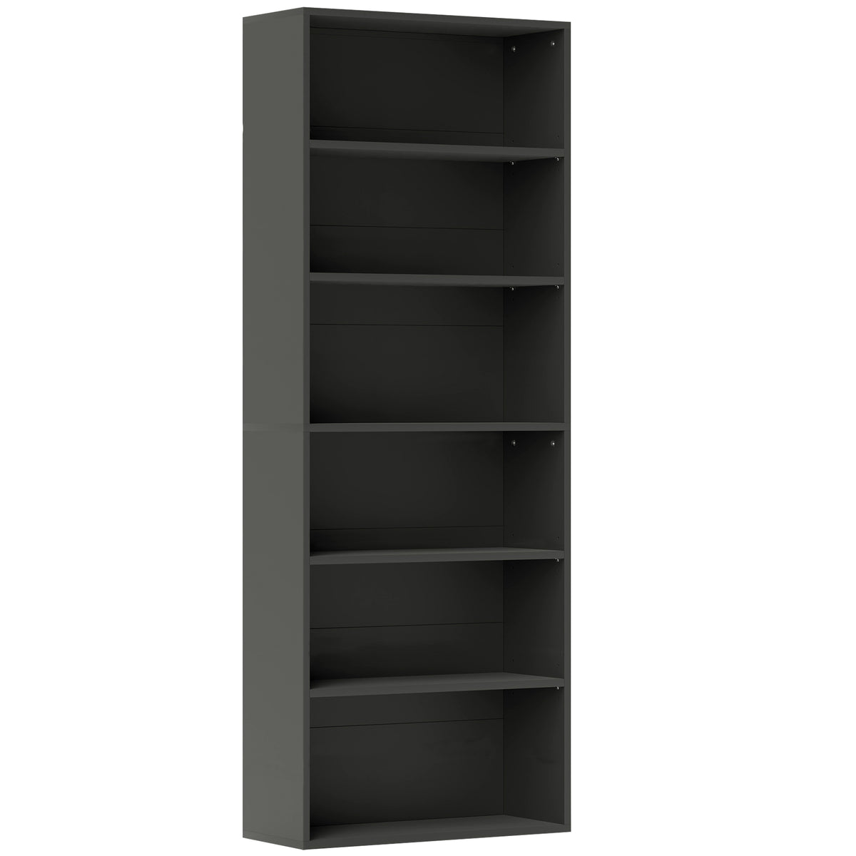 HOMCOM Six Shelf Bookcase - Black