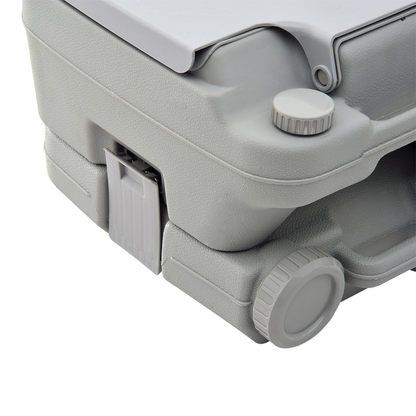 10L Portable Travel Toilet Outdoor Camping with 2 Detachable Tanks Grey HOMCOM