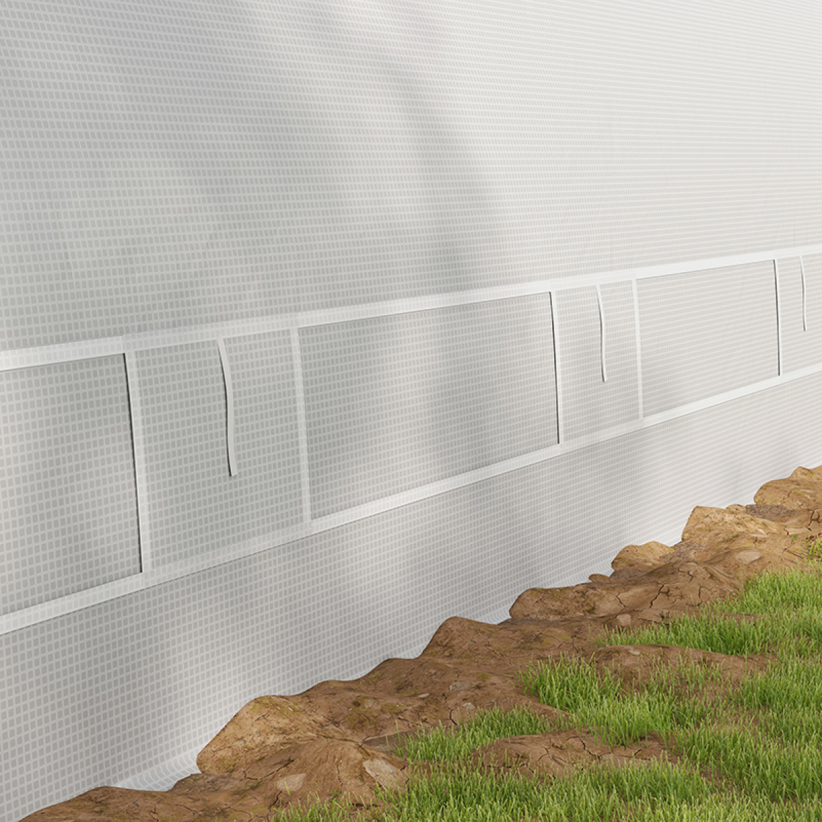 6 x 3(m) Upgraded Polytunnel Greenhouse w/ Mesh Door & Windows, 15 Plant Labels