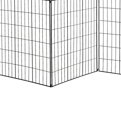Garden Decorative Fence 4 Panels 44in x 12ft Steel Wire Border Edging Outsunny