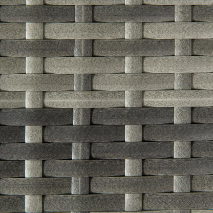 Outdoor Coffee Table w/ Plastic Board Under the Full Woven Table Top, Grey