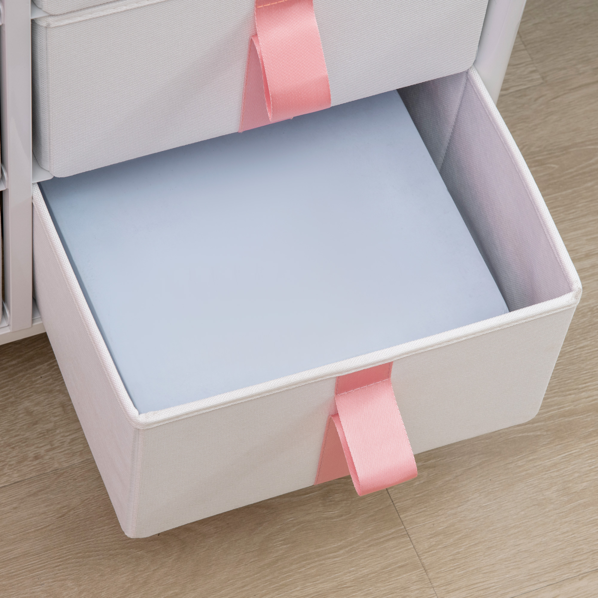 Chest of Drawers Cloth Organizer w/ 6 Fabric Drawer Metal Frame Nursery Room
