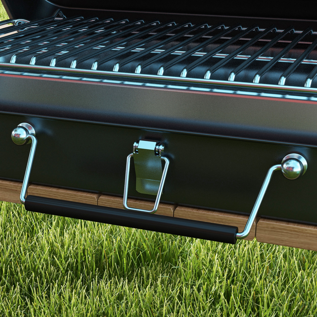 Outsunny Portable BBQ Grill with Suitcase Design for Camping Picnic Party, Black