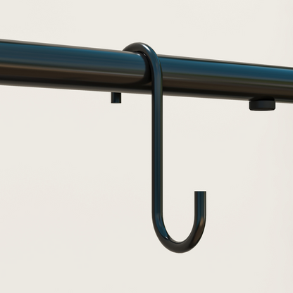 Outsunny 3 Tier Plant Stand w/ Hanging Hooks for Balcony Living Room, Black
