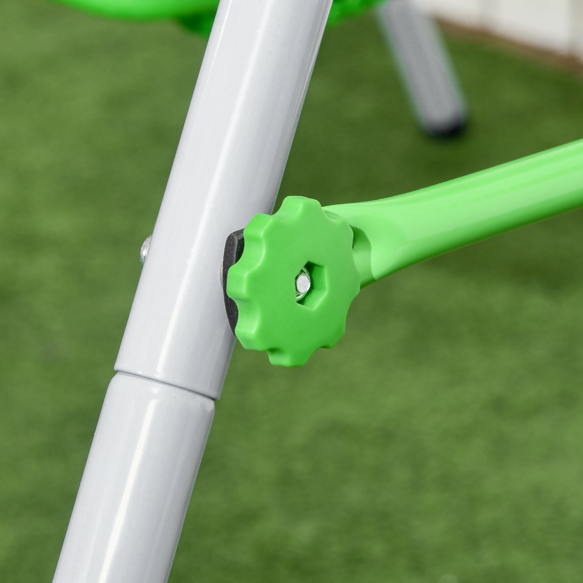 Outsunny Nursery Swing with Safety Seat Belt, Support Back for Indoor Outdoor