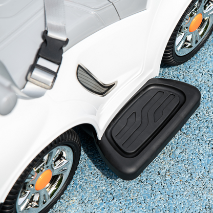 AIYAPLAY 3 in 1 Ride on Push Car, Cartoon Robot Foot to Floor Slider - White