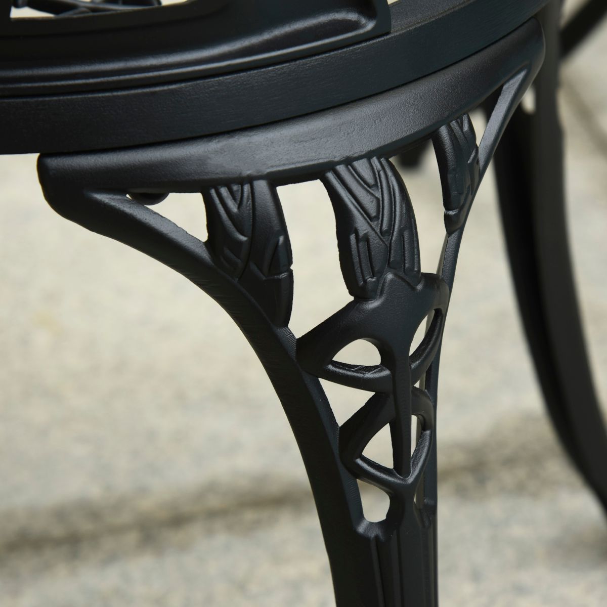 Outsunny 3 Piece Bistro Set, Aluminium Garden Furniture with Umbrella Hole
