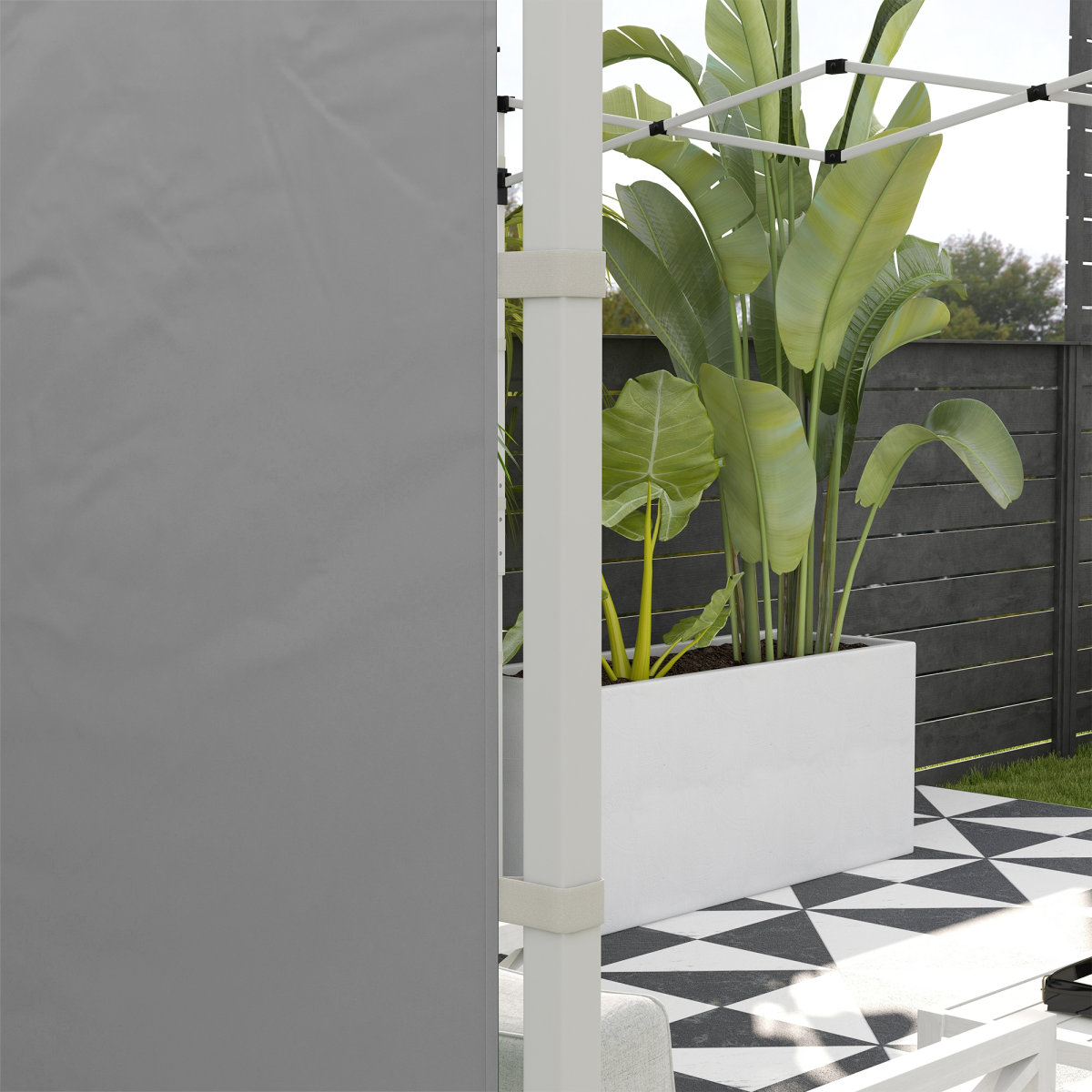 Outsunny 3x3(m) or 3x6m Pop Up Gazebo Side Panels Replacement, 2 Pack, Grey