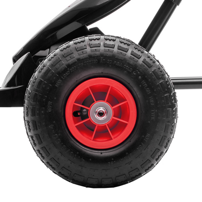 HOMCOM Children Pedal Go Kart w/ Adjustable Seat, Rubber Wheels, Brake - Red