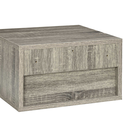 HOMCOM Floating Bedside Table Set of 2 Wall Mounted Nightstand Brown
