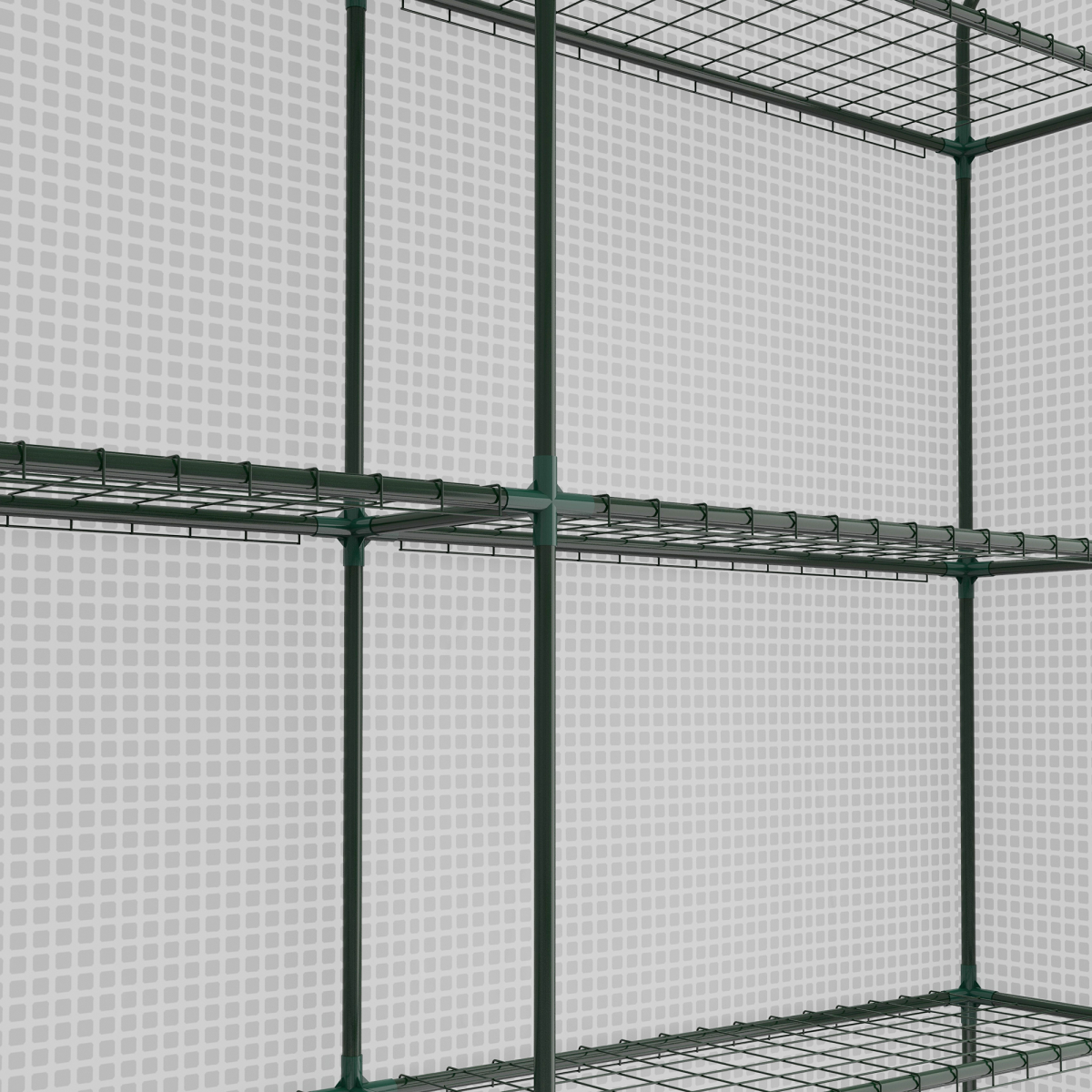 Outsunny Walk-in Garden Greenhouse Shelves Polytunnel Steeple Grow House