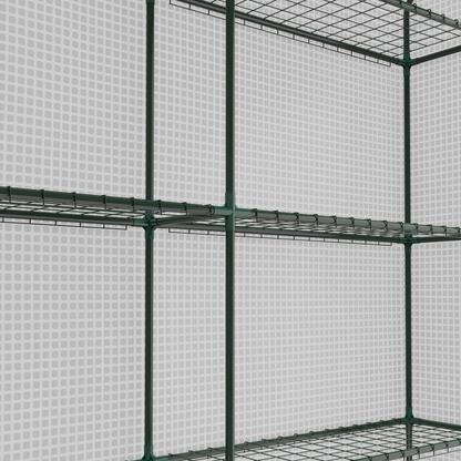 Outsunny Walk-in Garden Greenhouse Shelves Polytunnel Steeple Grow House