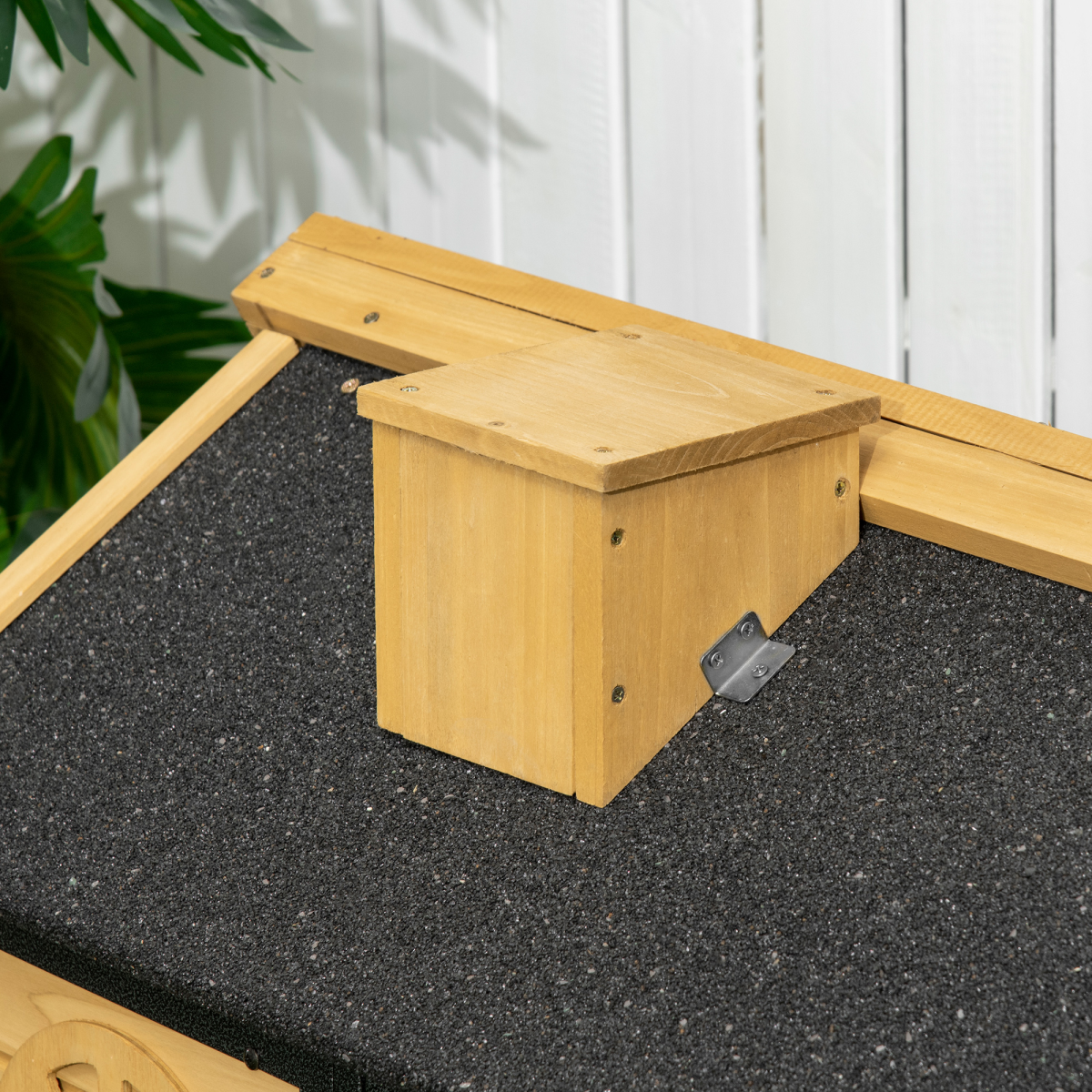 PawHut Rabbit Hutch Outdoor Bunny Cage w/ Run, Removable Tray 120 x 55.5 x 80cm