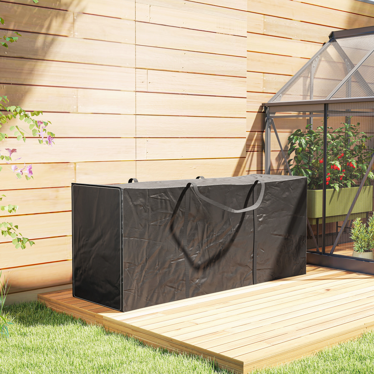 Outsunny 720 L Garden Furniture Cushion Storage Bag, 600D Oxford Fabric