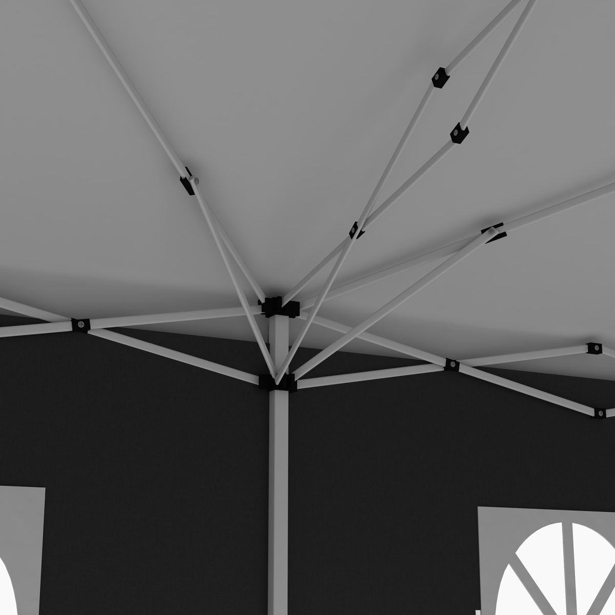 3 x 6m Pop Up Gazebo Height Adjustable Party Tent w/ Storage Bag Black