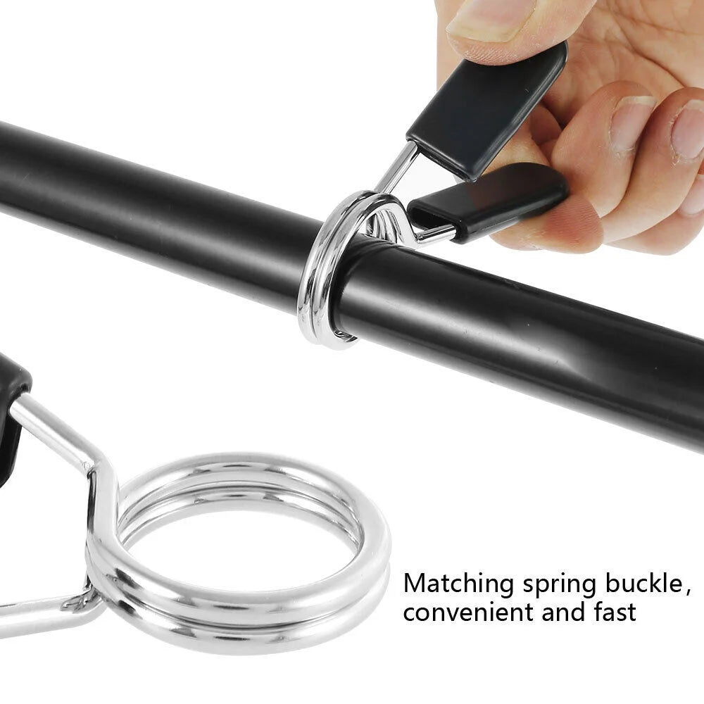 2PCS 25mm Barbell Bar Clamp Spring Collar Clips Gym Weight Dumbbell Lock Lift