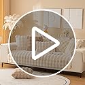 SHANNA Thick Rabbit Plush Sofa Cover 1 2 3 Seater, New Universal Non-Slip Corner Sofa Cover L Shape Super Soft Faux Fur Sofa Slipcovers for Living Room(Grey, 110 * 110cm Chaiselongue Cover)