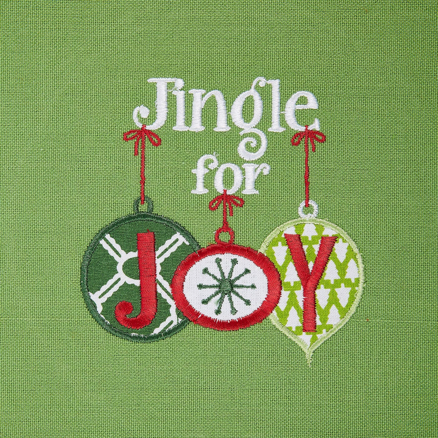 DII Christmas Kitchen Towels Decorative Embellished Cotton Dish Towel Set, 18x28, Jingle for Joy, 3 Count
