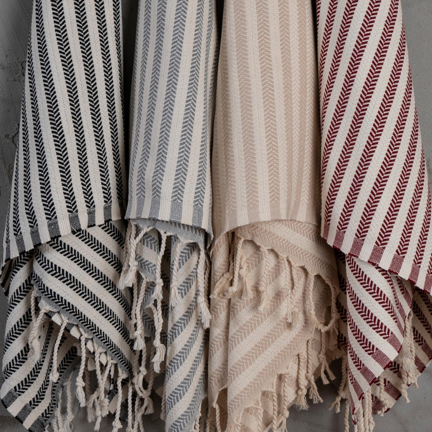 Blue Beach Turkish Towel Striped - 90 x180cm Large Turkish Hammam Peshtemal Towel - Super Absorbent, Quick Dry, Lightweight