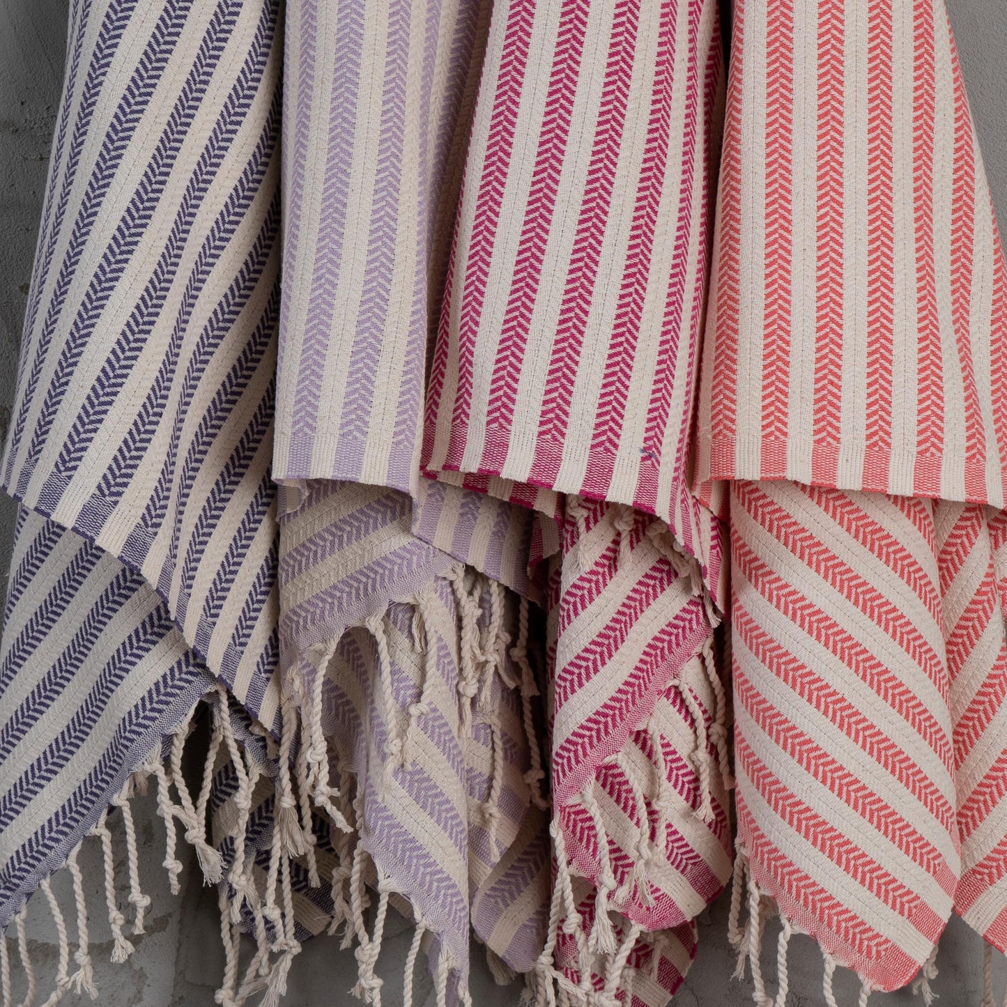 Blue Beach Turkish Towel Striped - 90 x180cm Large Turkish Hammam Peshtemal Towel - Super Absorbent, Quick Dry, Lightweight
