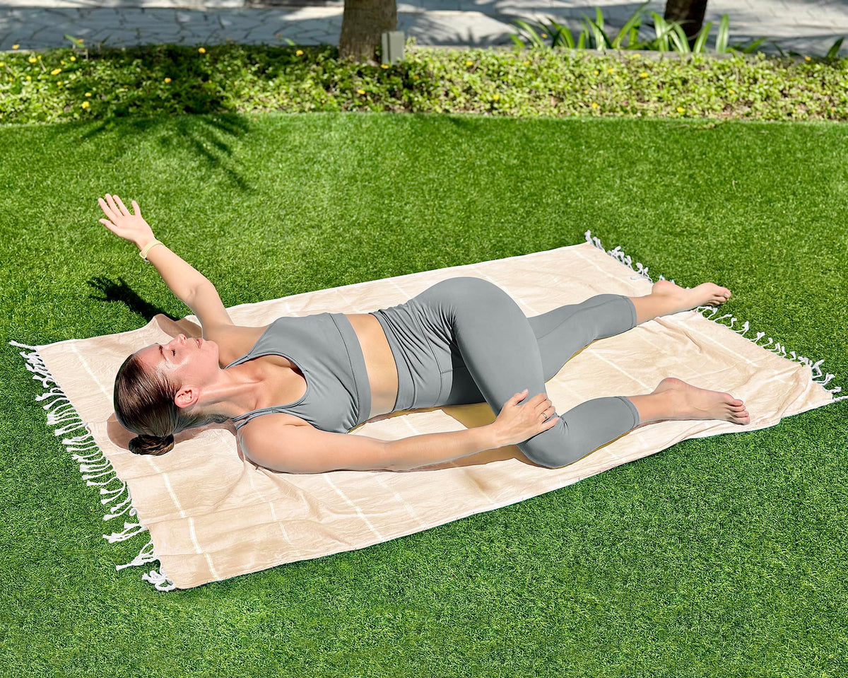 Utopia Towels 2 Pack Turkish Beach Towel 40 x 72 Inches - 100% Cotton Oversized Sand Free Lightweight Quick-Dry Turkish Towel