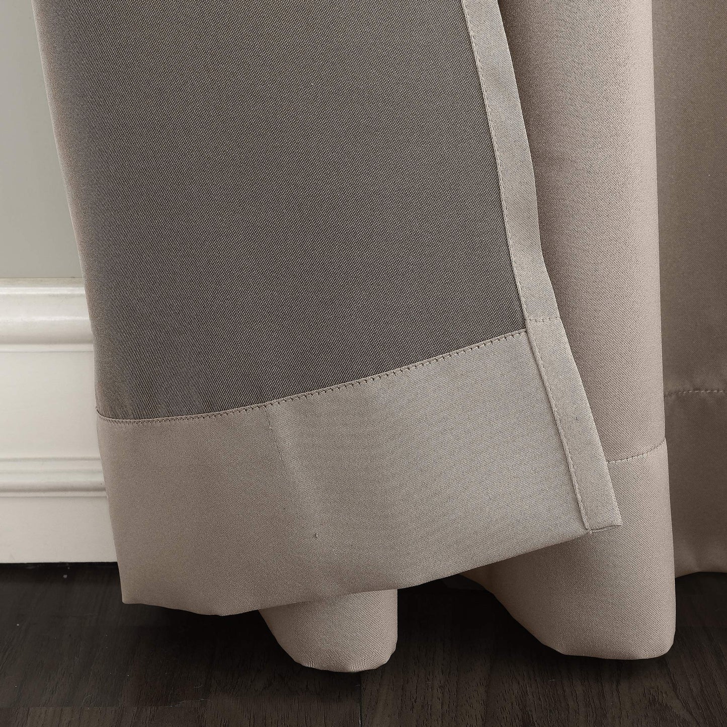 Sun Zero Barrow 2-Pack Energy Efficient Grommet Curtain Panel Pair, 54" x 95", Stone